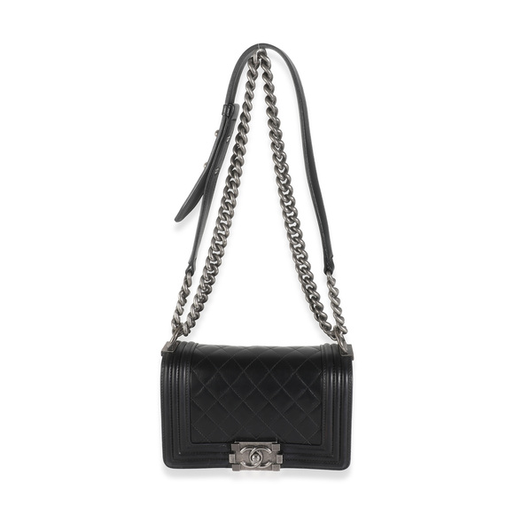 Chanel Black Quilted Lambskin Small Boy Bag - Picture 6 of 8